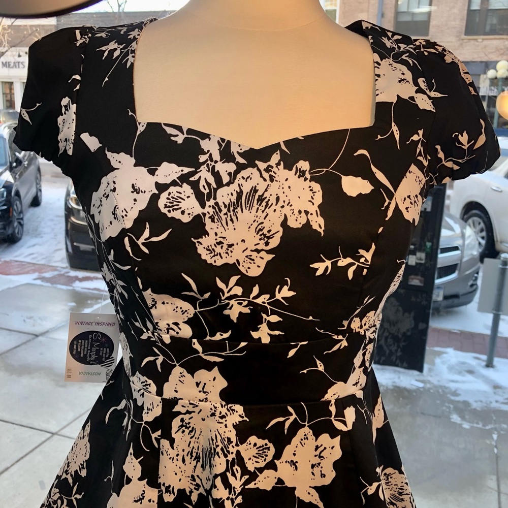 Dolly And Dotty Claudia Dress Floral Black And White 
Brand New With Tags